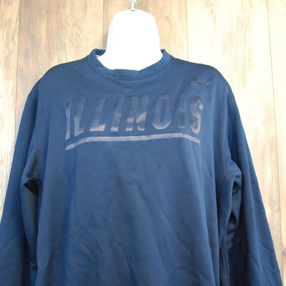 Nike Therma-Fit Navy Blue Men's Illinois Fighting Illini Sweatshirt M - Picture 2 of 5